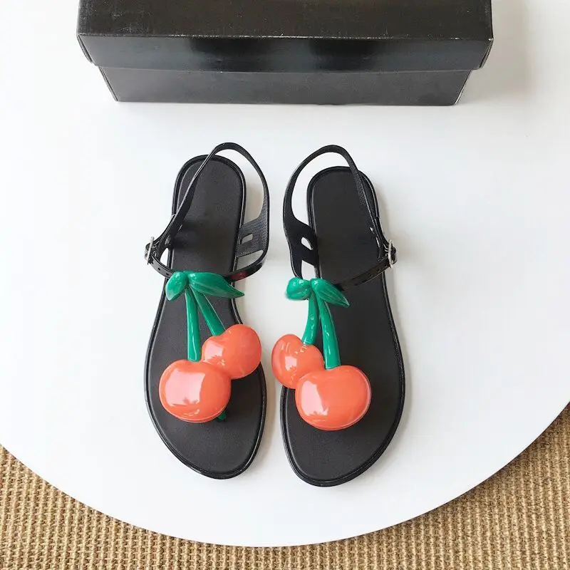 

Factory direct Melissa designer ladies cherry sandals Brazilian female jelly shoes summer ladies casual jelly shoes