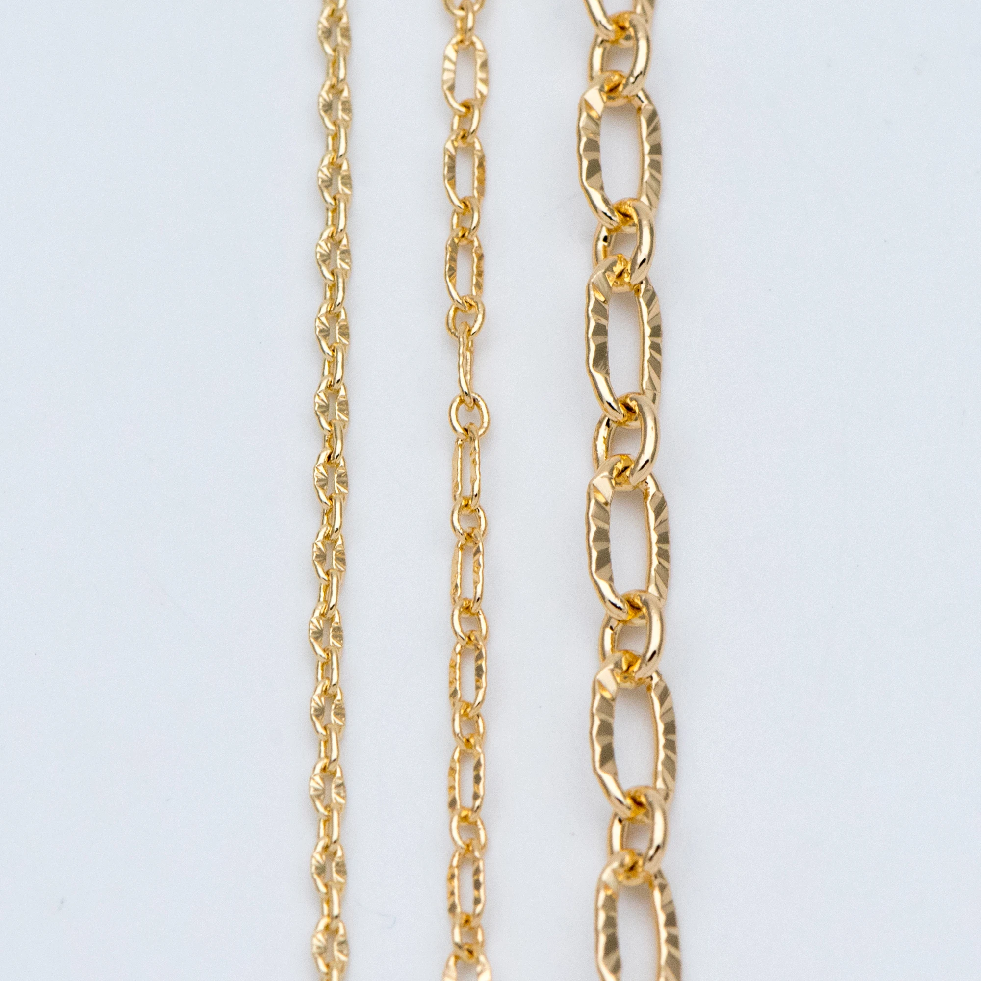 

Позолоченные Латунные кабельные цепи, 2/2,5/3,4/5 мм, ожерелье, аксессуары для ювелирных изделий, компоненты, оптовая продажа (LK-289)/ 1 метр