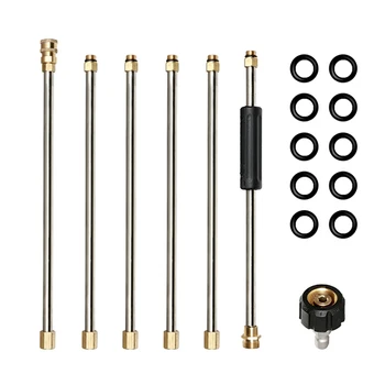 

6pcs High Pressure Cleaning Machine Car Water Gun Pressure Washer Extension Pole with Lengthen Nozzle