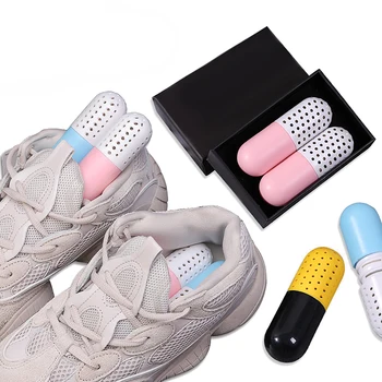 

1Pair Deodorizer Shoe Closet Steriliser Eliminator Drawer Air Purifying Smell Remover Capsule Shape Moisture Absorber Dryer Ball