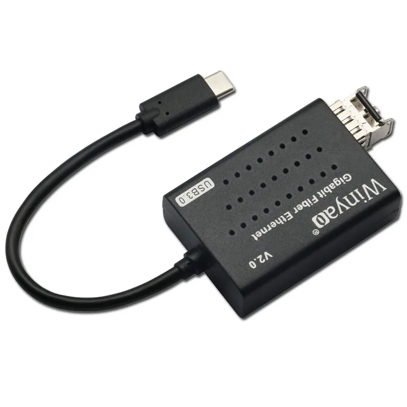 Winyao USB1000F-SX-C USB3.1 тип-c к SFP 1000 м Gigabit Fiber NIC Ethernet Сетевая карта для ПК ноутбука rtl8153 медиаконвертер