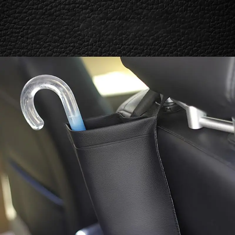 Универсальная автомобильная вешалка для зонтов и сумок Синтетическая кожаная автомобильная сумка для хранения зонтов держатель авто аксессуары для порядка
