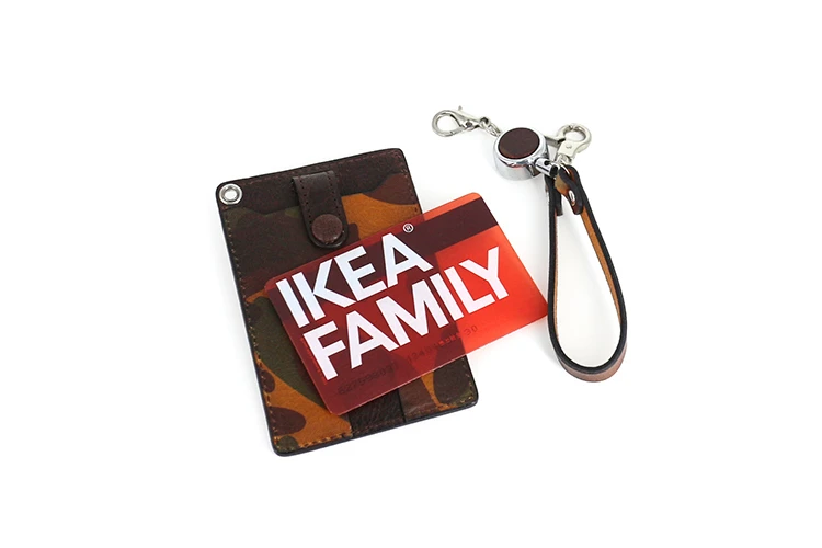 Japan& Korea Style Bus Card Case Retractable First Layer Leather Mini Wallets Small Purse Identity Credit Card ID Tag Holders