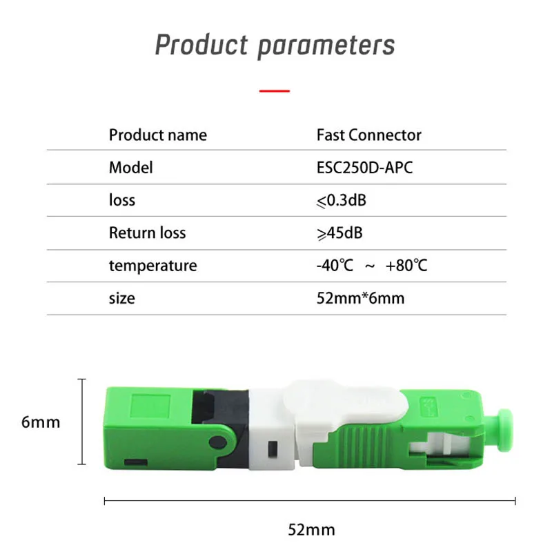 Шт./партия FTTH ESC250D SC APC Одномодовый волоконно-оптический новая модель оптический Быстрый разъем
