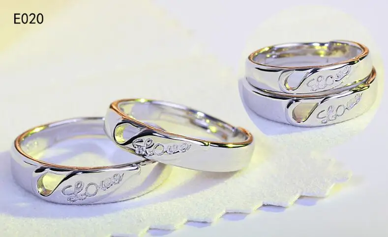 Mossovy серебряное кольцо в форме сердца для влюбленных, обручальное кольцо с буквами для женщин, циркониевое кольцо, ювелирное изделие, Anillos Mujer - Цвет основного камня: RZ02-E020