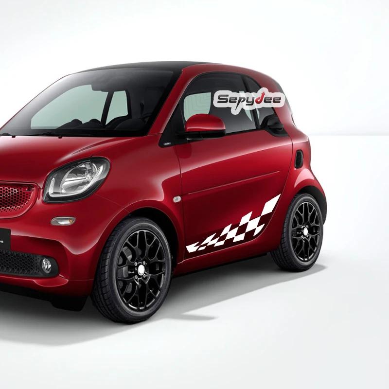 2Pcs ڵ Ÿϸ  ̵ ƼĿ ̽   ׷  ʸ Į For Smart Fortwo W453 W451 ڵ ׼
