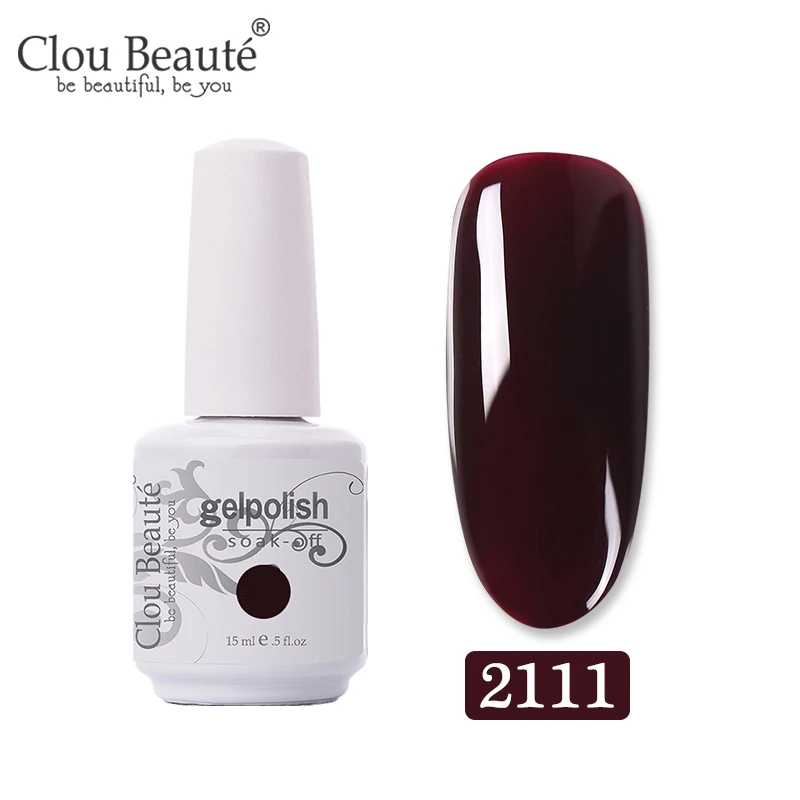 2111 Clou Beaute кофейная Коричневая серия гель лак для ногтей карамельный УФ светодиодный лак для ногтей Полупостоянный Гель-лак Гибридный праймер 15 мл - Цвет: 2111