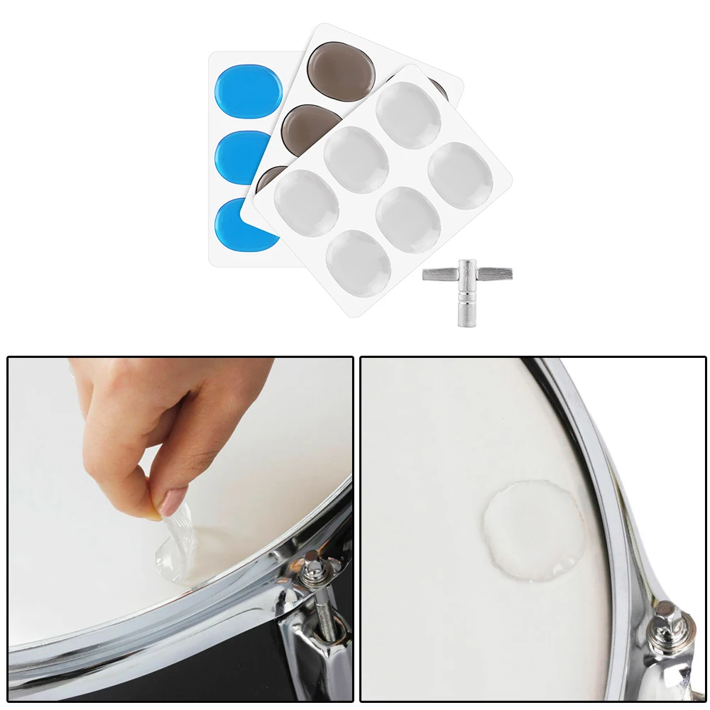 19 шт./компл. Snare Drum Mute Pad барабанный демпфер гелевые прокладки Snare Барабан Том-том глушитель немой ударные принадлежности для инструментов