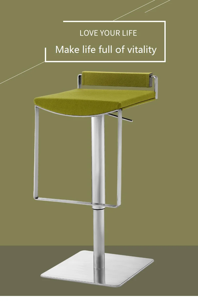 Роскошный высококачественный барный стул из нержавеющей стали, обеденный стул, высокий стул, барный подъемник, домашний стул, современный бар и мебель для дома