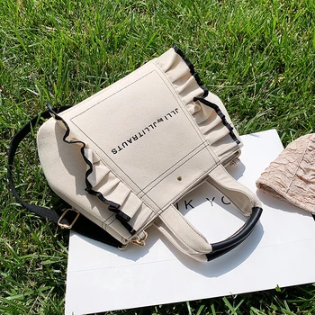 

Original Design Fashion Canvas Handbag Elegant Large-capacity Shoulder Bag Messenger Bag Width 33cm Height 26cm Thickness 15cm