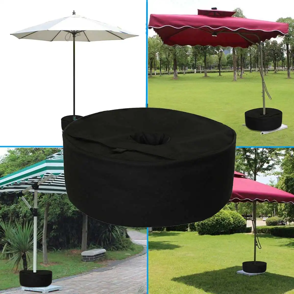 Garden Beach Heavy Duty Holder Square Umbrella Base Sunshade Stand Weight Bag