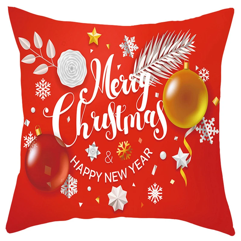 Merry Christmas короткая плюшевая наволочка диванная подушка набор наволочка свадебное украшение дома 18x18 дюймов 45x45 см