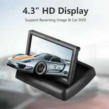 

Car Rearview 4 LED Light Night Camera 4.3\\\\\\\\\\\\\\\" Foldable TFT LCD Display Monitor Car Rear View Backup LED Night Camera