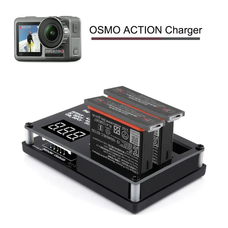 3 usb порта литиевая батарея зарядное устройство 3 в 1 зарядный концентратор для DJI OSMO ACTION S порты камеры Адаптер Аксессуары DXAB