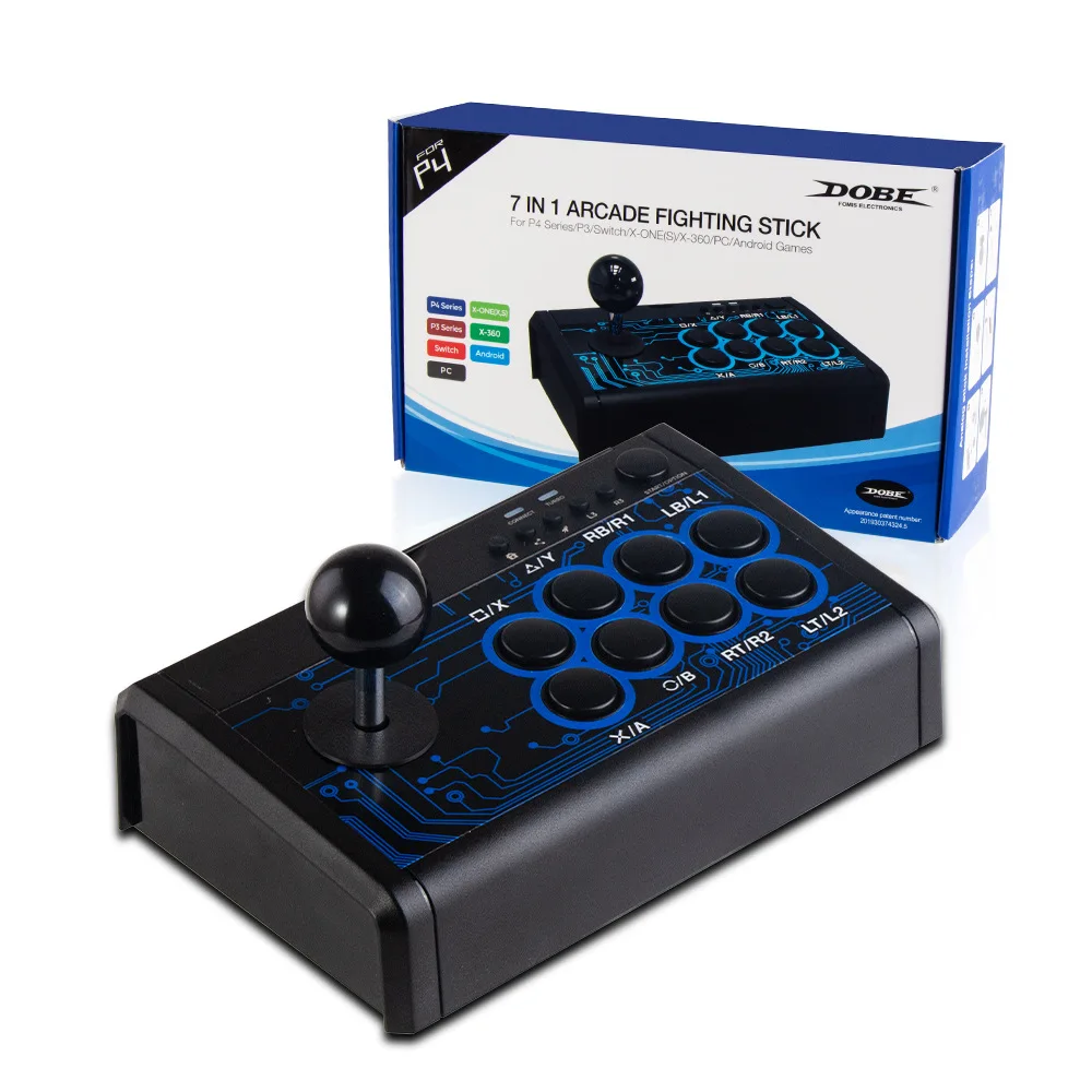 Bastão de arcade, joystick leve e confortável com anel de cabo 5P