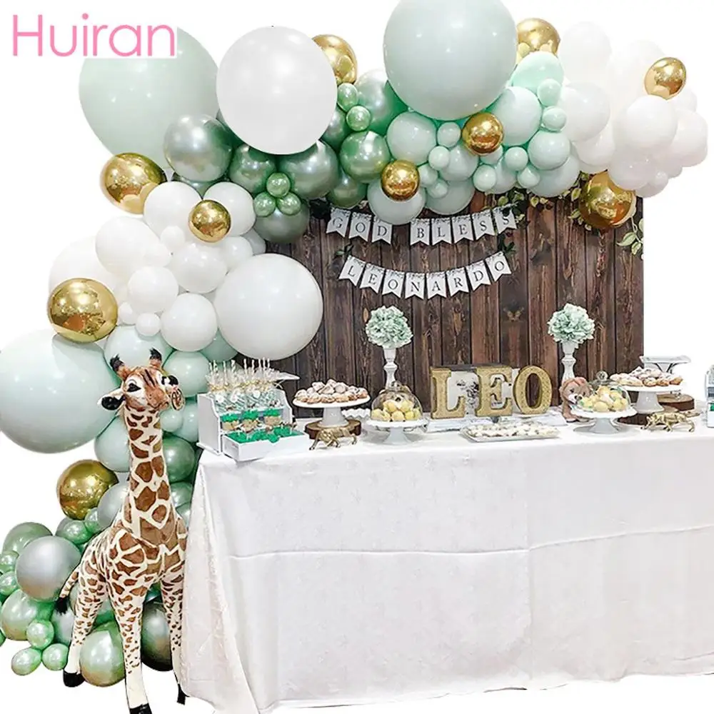 

108pcs Green Gold Macaron Balloon Garland Arch Foil Balons Wedding Party Supplies Baby Shower Birthday Party Decor Kids Adult