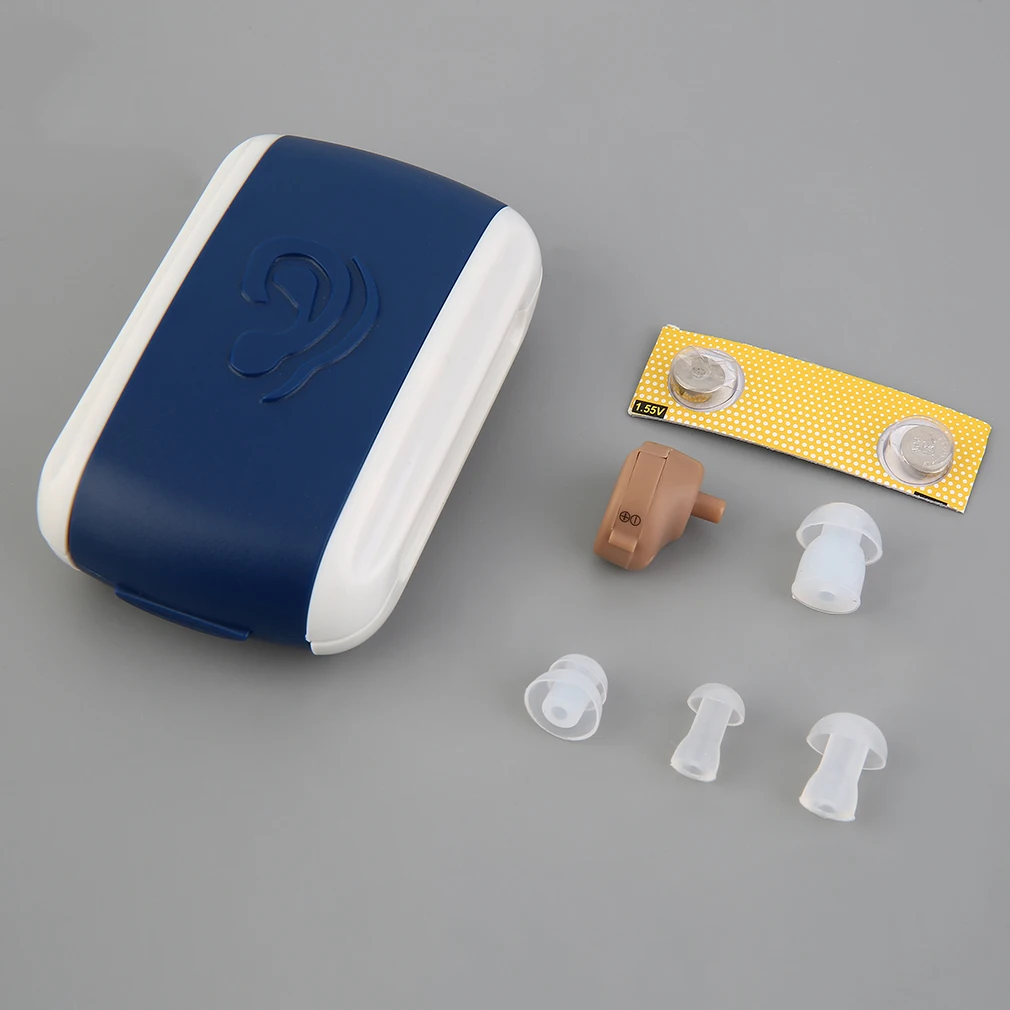 

High Quality New Hearing Aid Portable Small Mini Personal Sound Amplifier In the Ear Tone Volume Adjustable Hearing Aids Care