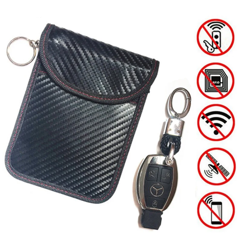 QuickDone-Faraday-Car-Key-Case-FOB-Signal-Blocker-Bag-RFID-Shield-ID-Card-Keys-Bags-Organizer
