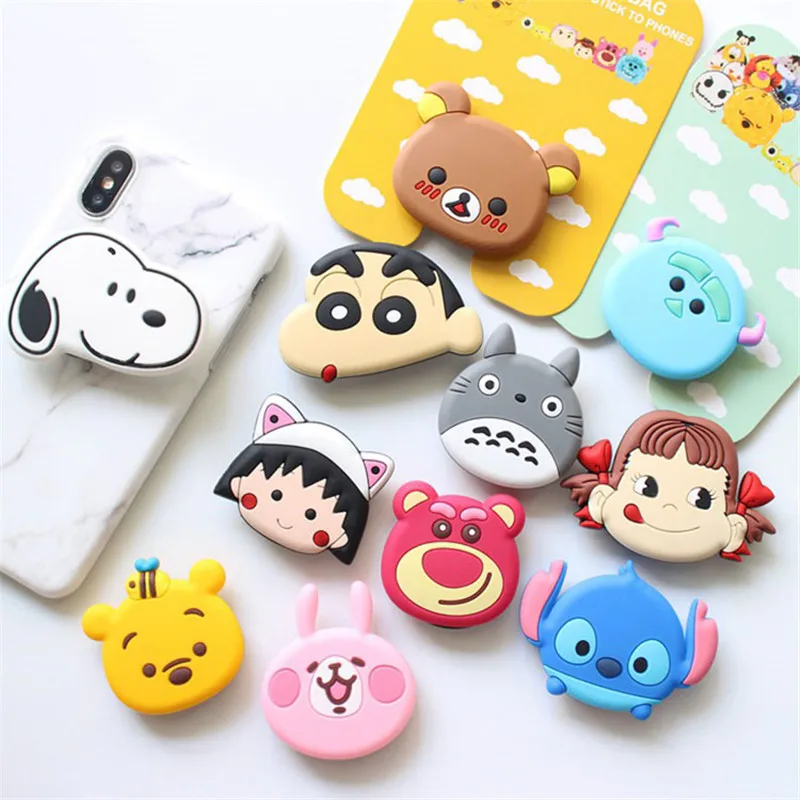

Universa mobile phone stretch bracket Cartoon Stitch air bag Phone Expanding phone Stand Finger phone car Holder phone socket