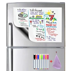 Tableau blanc magnétique en taille A2, tableau blanc magnétique, autocollants de Menu pour réfrigérateur, maison, école, calendrier mensuel, hebdomadaire 