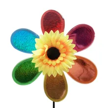 Детская уличная игрушка, пластиковый подсолнечник, радужная ветряная мельница, ветряная блесна, Детская Спортивная игрушка, газон, сад, вечерние украшения, ветряная мельница, игрушка 2