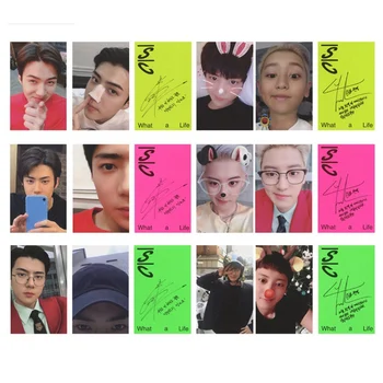

4Pcs/Set KPOP EXO CHANYEOL SEHUN Self Made Paper Lomo Card Photo Card Poster HD Photocard Fans Gift Collection