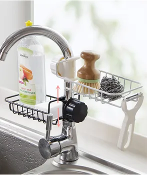 

Dish Cloths Holder Kitchen Storage Racks Stainless Steel Sponge Racks Drain Racks Adjustable Storage Rack