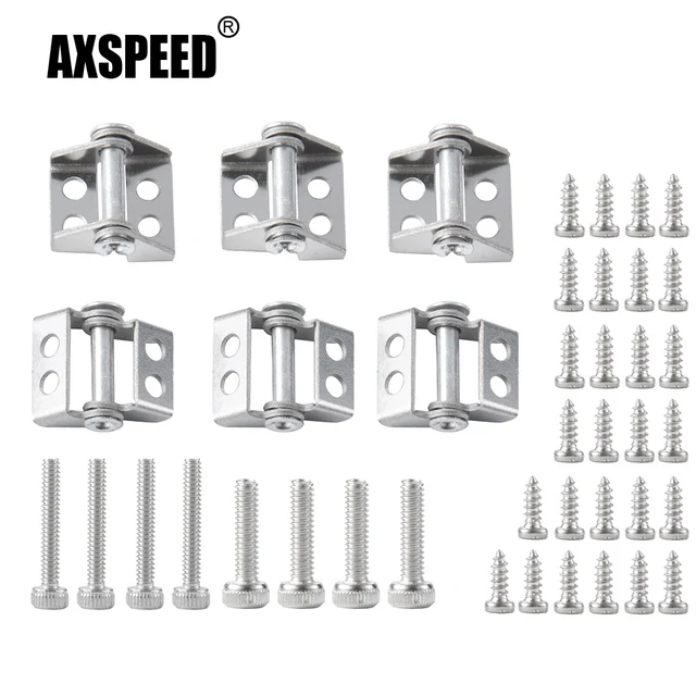 AXSPEED 6Pcs Metal Trailer Cargo Box Hinge: Upgrade Your RC Tractor Truck
