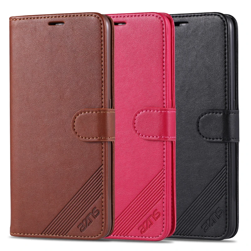 

AZNS Case for OPPO A5 2020 PU Leather Cover Card Holder Wallet Case fundas coque