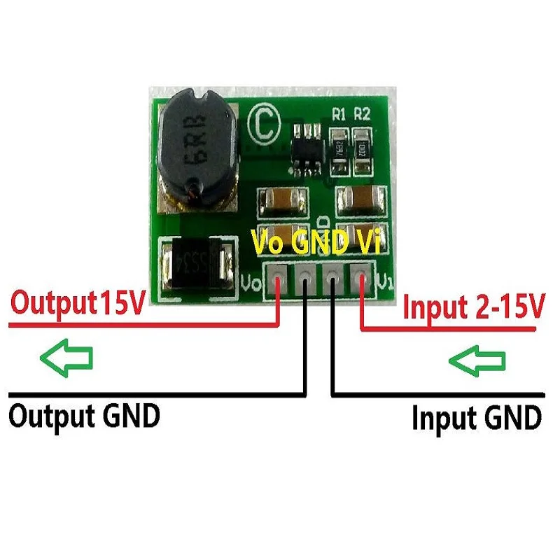 DD2424SA_15V 12W DC Converter Boost 3 7 V 5V 9V 12V to 15V UPS Module для модемного маршрутизатора|Инверторы и