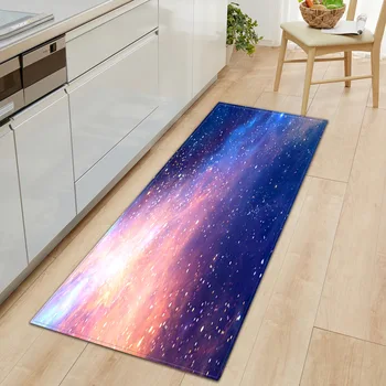 

Flannel Non-slip Carpet Kitchen Strip Starry Sky Mat Bedroom Sofa Long Rug Corridor Sponge Floor Mat