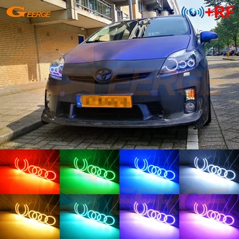 

RF remote Bluetooth APP Multi-Color Ultra bright RGB LED Angel Eyes kit For Toyota Prius 2010-2015 XENON HEADLIGHT