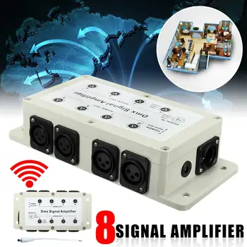 

Amplifier Splitter Distributor for Home Equipments DMX512 LED Signal Splitter Amplifier Distributor 1 Way in 8-Channel Output