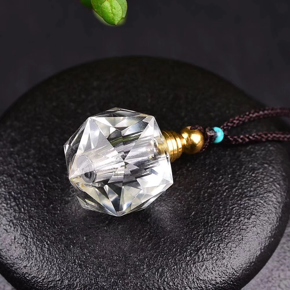 

Fragrance Reed Diffuser Natural Crystal Home Perfume Bottle Pendant Necklace Women Oil Scent Zakka Difusor Aromas Gift Birthday