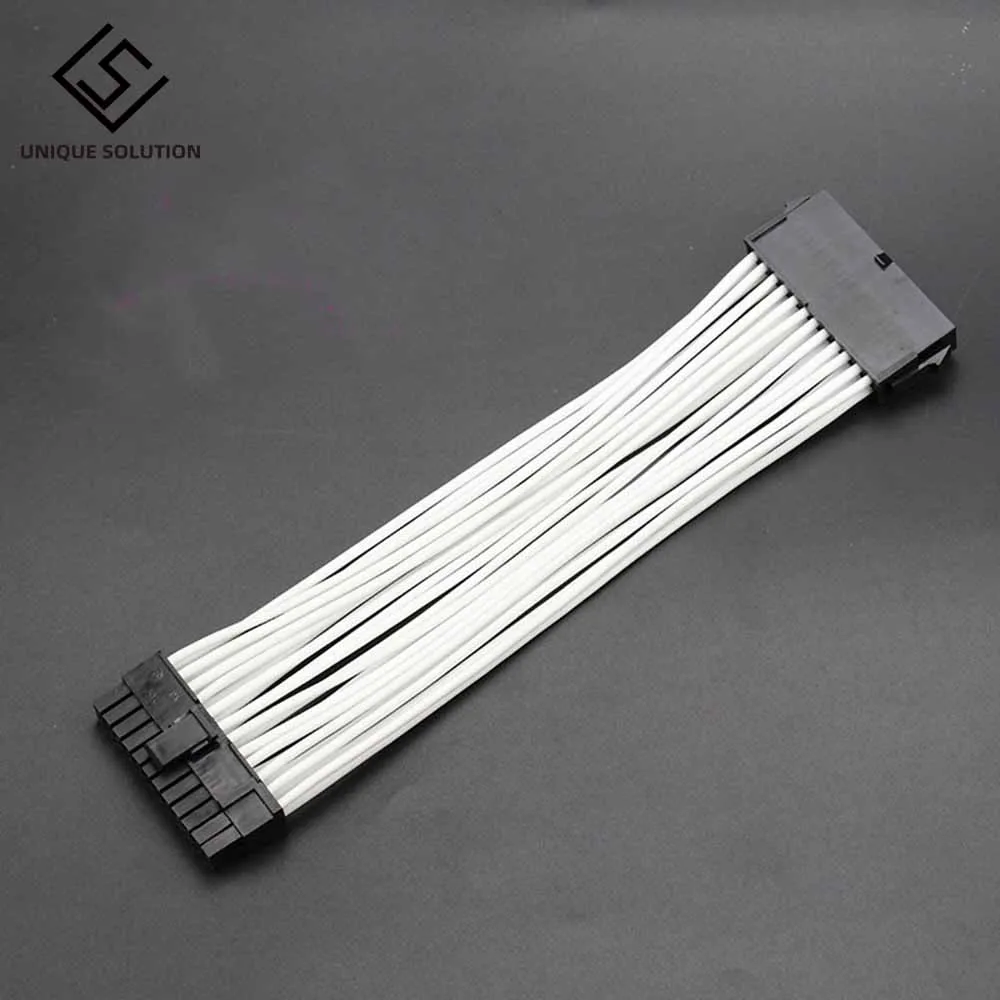 Basic Extension Cable Kit; 1Pcs Atx 24Pin Eps 4+4Pin Pci-E 8Pin Pci-E 6Pin Power Extension Cable 18AWG Wire Computer connectors 1