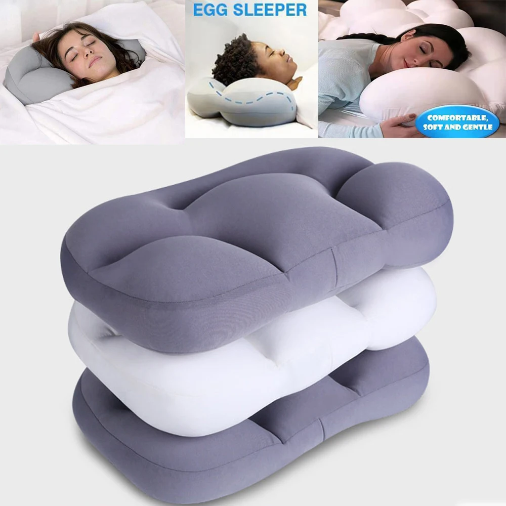 All-Round Ergonomic Sleep Pillows Egg Sleeper Memory Foam Soft Orthopedic Neck Pillow Release 3D Cloud Micro Deep Sleep Pillow