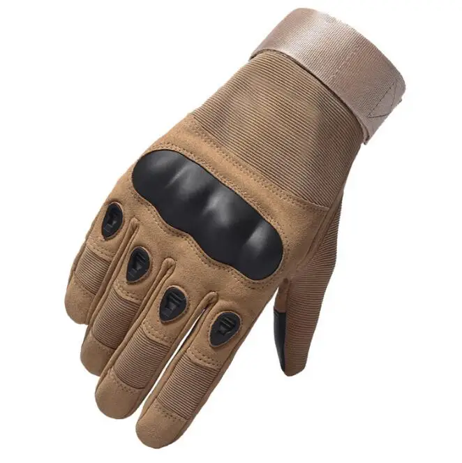 Унисекс Нескользящие военные альпинистские защитные длинные перчатки с сенсорным экраном для езды тактические перчатки на полный палец - Цвет: Dark Brown