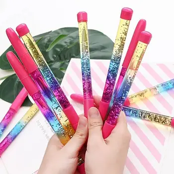 

2 Pcs Girl Moving Liquid Gel Pen Neutral Pen Creative Student Signature Pen Examination Pen Stationery Supplies Kawaii Pen