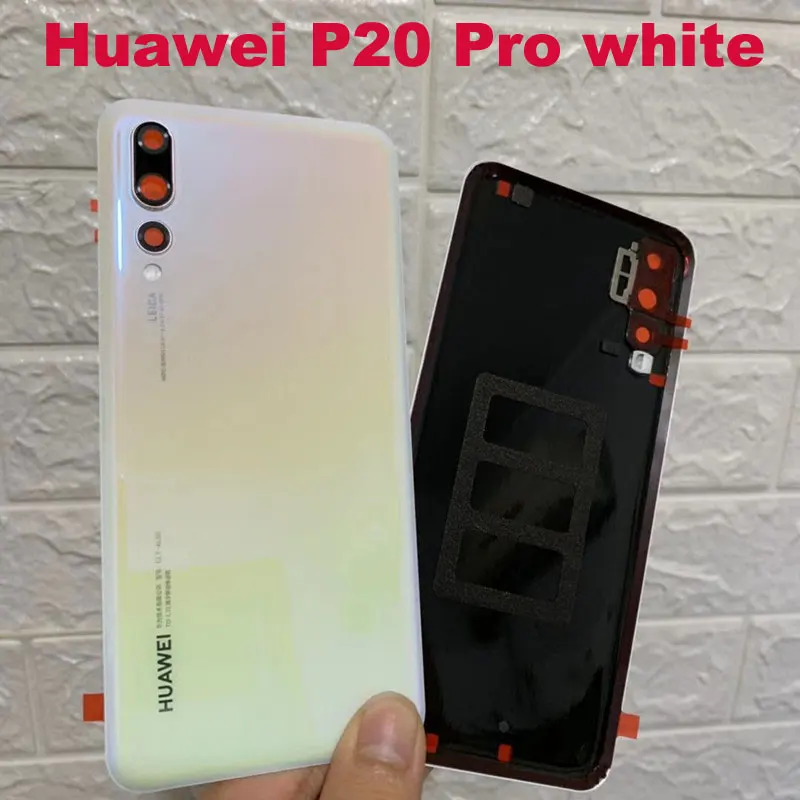 P20 Pro White Для huawei P20 стеклянный задний корпус для huawei P20 Pro батарея задняя крышка заднего стекла запасной чехол запасные части - Цвет: P20 Pro White