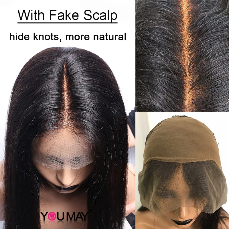 13X4 Lace Front Human Hair Wigs For Women Fake Scalp Barzilian Straight 360 Frontal Wig Pre Plucked YouMay Full Remy|wig with baby hair|wigs