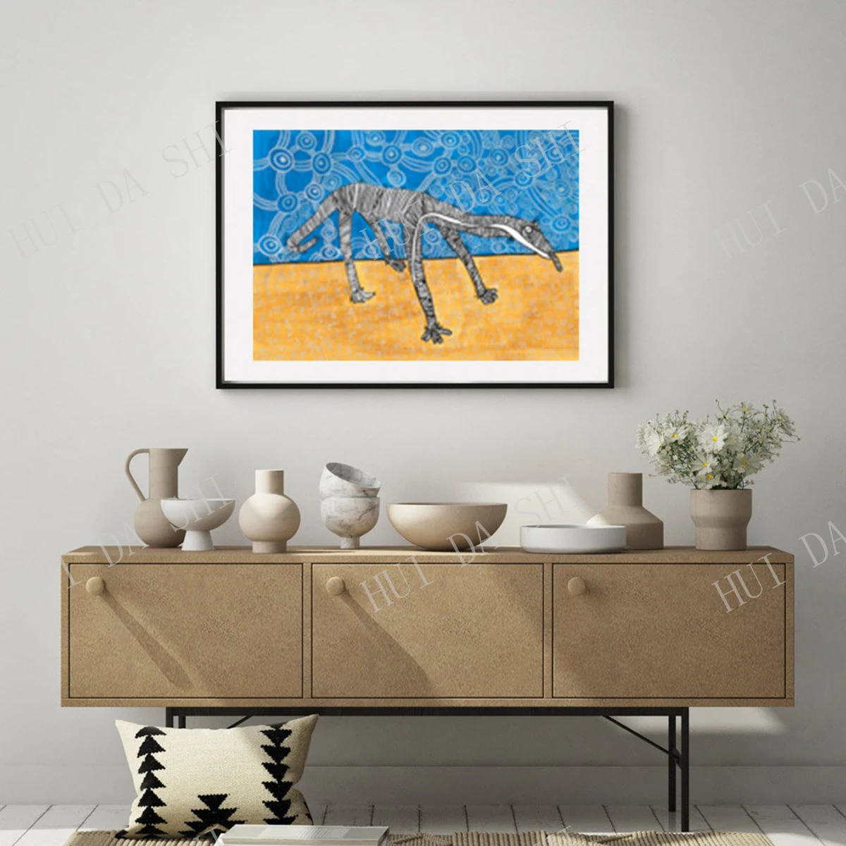 Aboriginal Framed Print , Indigenous Wall Art , Australian Art