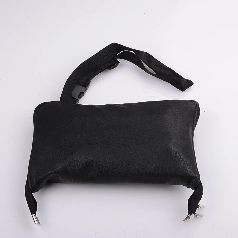 Black 32 Pockets Makeup Brush Holder Case Bag Zipper Artist Belt Strap Cosmetic Brush Makeup Brushes PU Holder Apron Bags