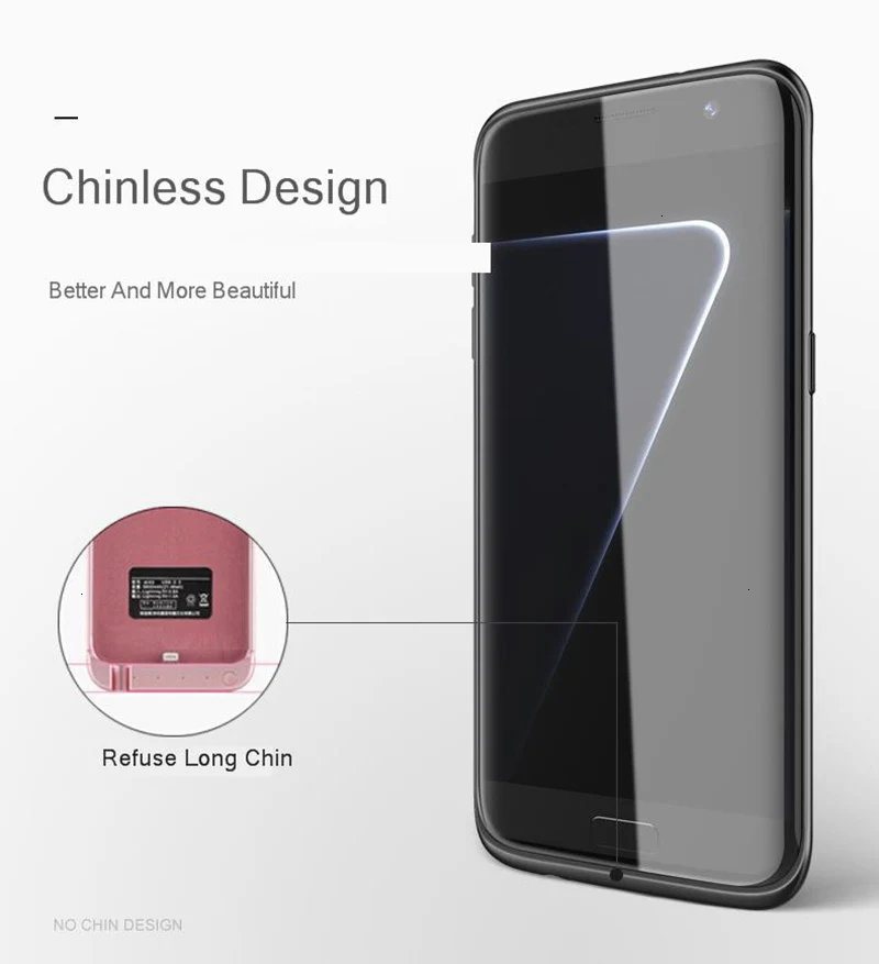 Чехол для зарядного устройства для samsung Galaxy S7 S7 Edge 5000 мАч Силиконовый противоударный чехол для зарядного устройства тонкий чехол для внешнего аккумулятора