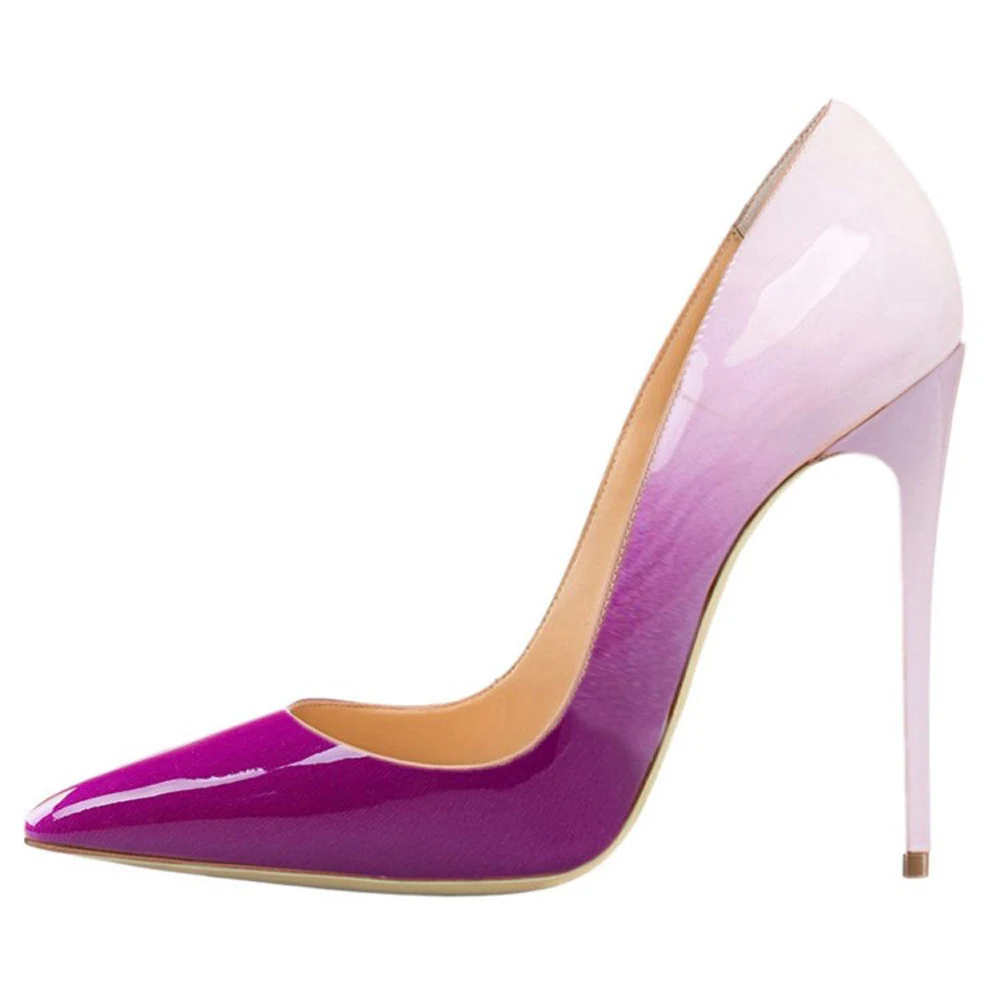 

Minan Ser New 12cm heel height, pointed head, double color sexy wedding shoes, with multiple colors available in sizes US 5-10.