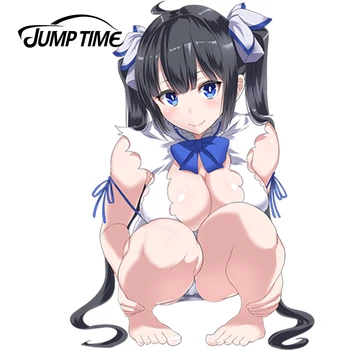 

JumpTime 13cm x 9.1cm Car Styling Kawii Sexy Girl Hestia Render Graphic Car Stickers Motorcycle Car Decal