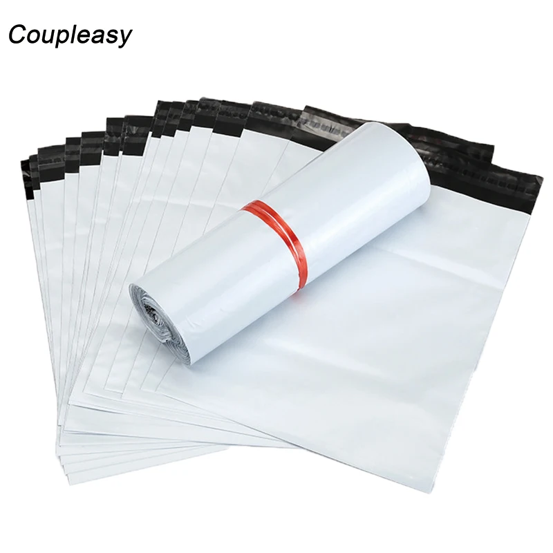 Bolsa de correo de plástico con autosellado, bolsa de plástico impermeable para correo Postal de 17x30cm, 10 Uds.