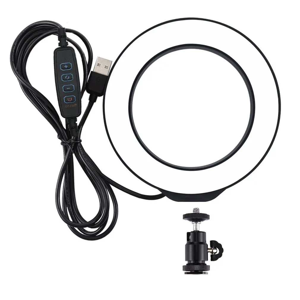 PULUZ светодиодный кольцевой светильник с регулируемой яркостью hotographia Vlogging, usb-разъем для фото-видео, светодиодный светильник, штатив для макияжа