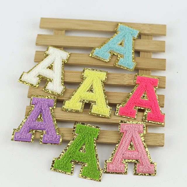 A-Z 26pc/set 5.5cm Stick-on Patches Chenille Letter for Personalized  Monogram or Name Bag Pouch Letter Patch