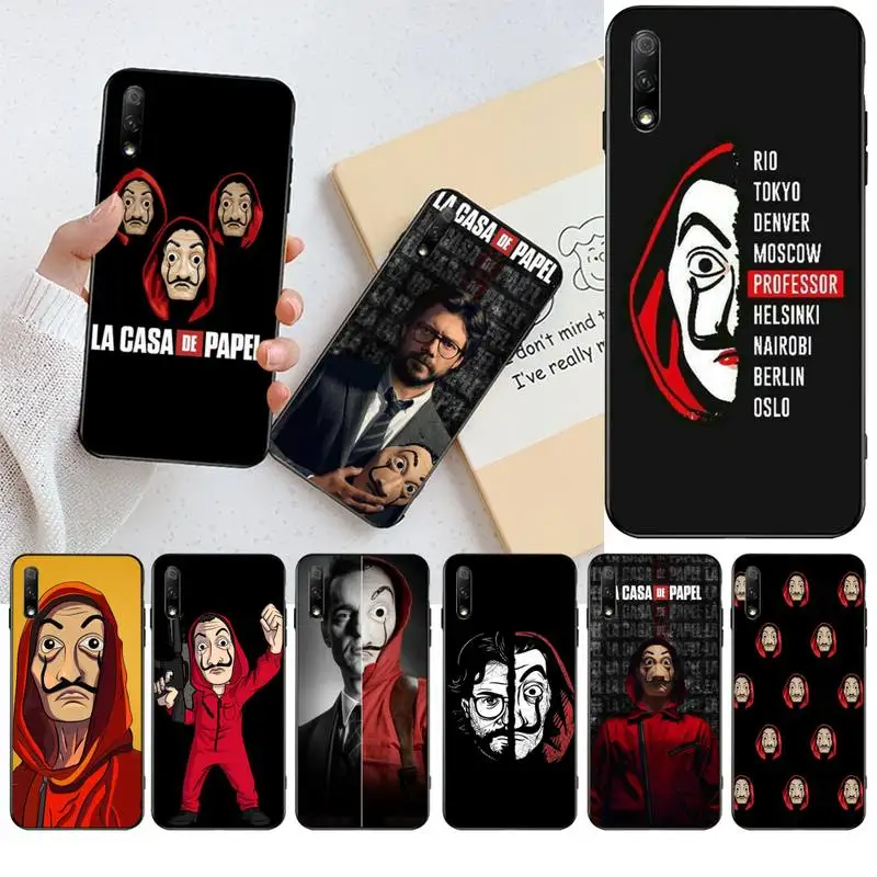 Чехол для телефона HPCHCJHM La Casa de papel face Cover Black Soft Shell Huawei Honor 30 20 10 9 8 8x 8c v30 Lite view