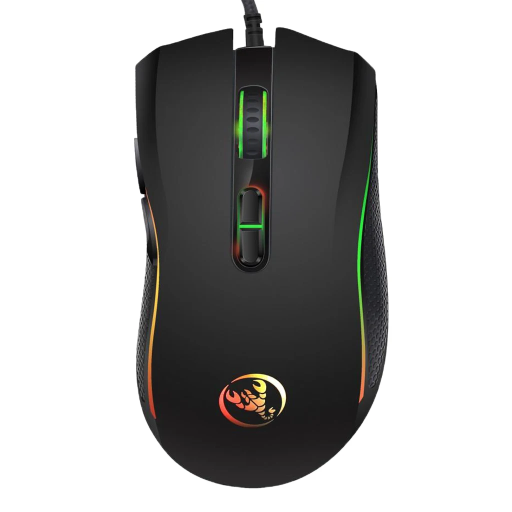 Wired Gaming Office Home Mouse Adjustable 3200 DPI Optical Sensor 7 RGB Back Lighting